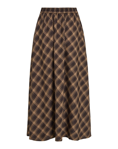 Vila - VILene Check Ankle Nederdel - Nomad/Coffee Bean 